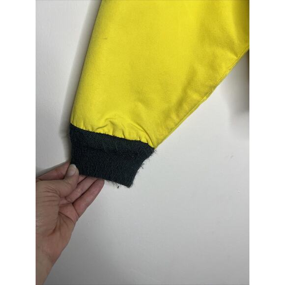 Vintage 80s Woolrich Woman Fleece Lined Yellow Warm Up Jacket Outdoor Medium? - Picture 4 of 10
